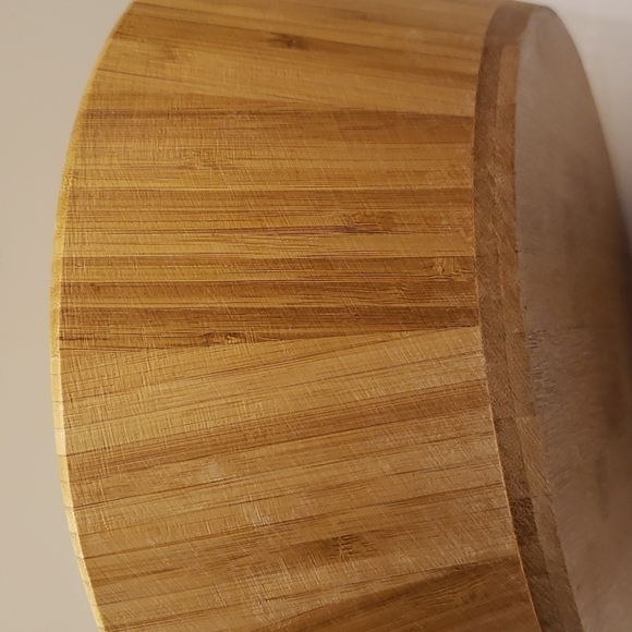 Bamboo Bowl Light Brown Bottom 8.75" Diam and Top 11.5" Diam - Picture 7 of 8